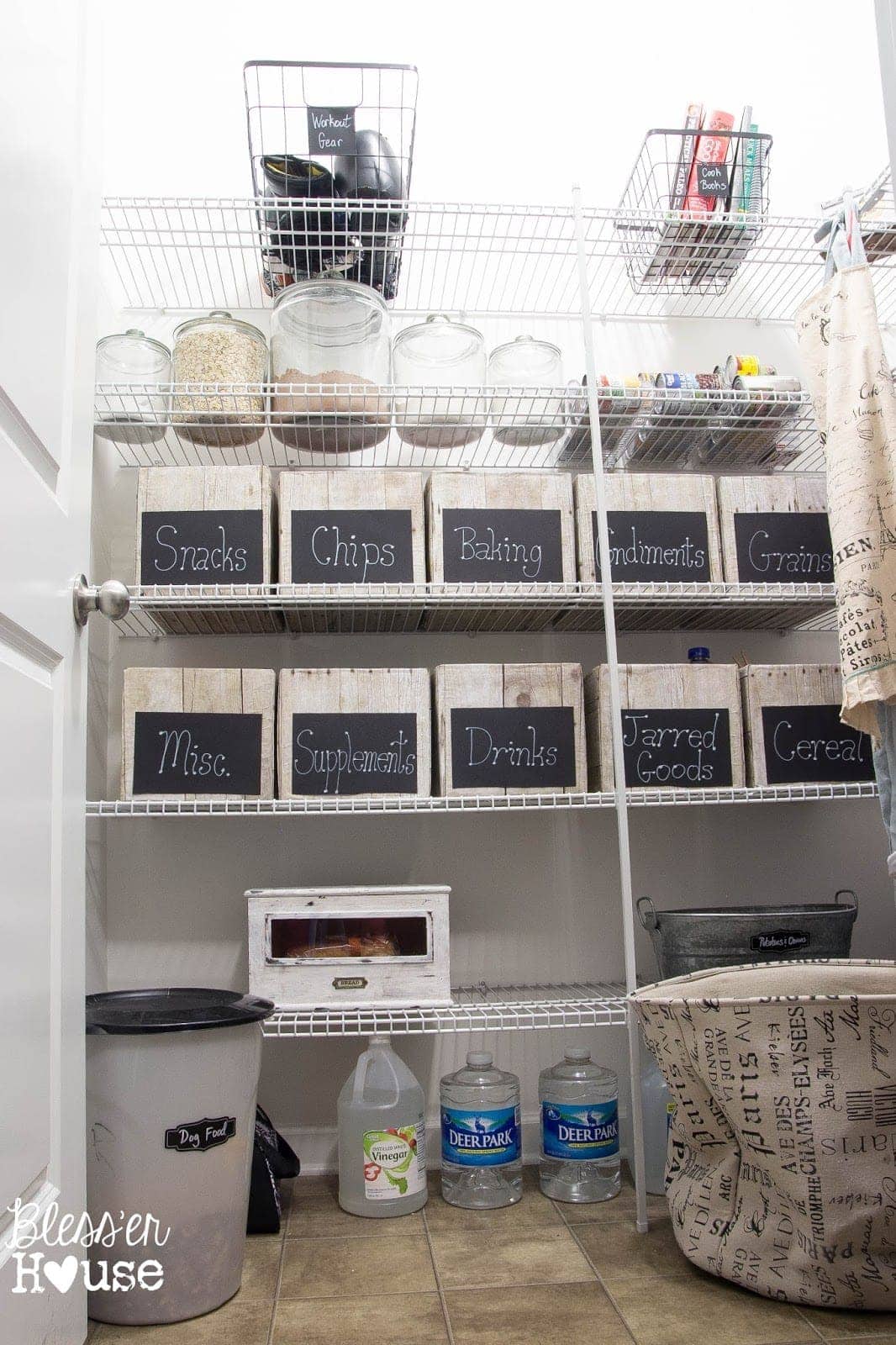 Bless'er House | The Cheapest Way to Organize a Pantry + Free Printable