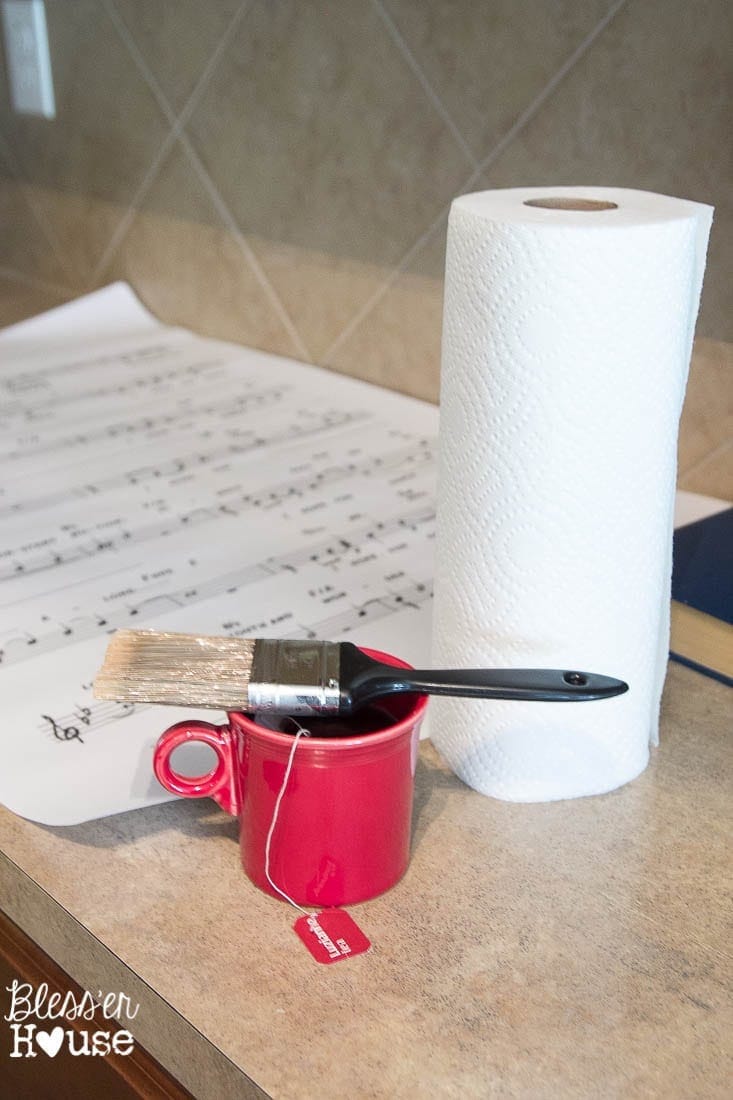 DIY Oversized Sheet Music Wooden Sign - RH Baby and Child KnockOff | Bless'er House