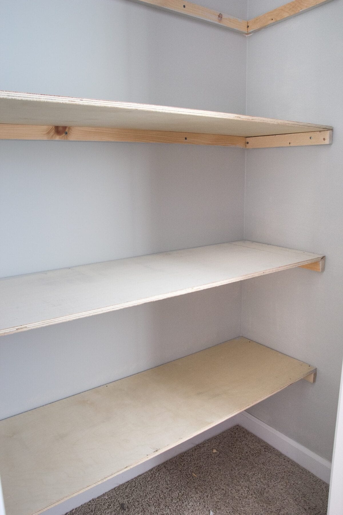 Basic DIY Closet Shelving