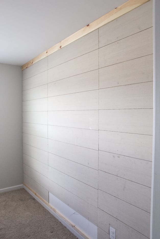 DIY Planked Board and Batten Accent Wall Part 1 | blesserhouse.com