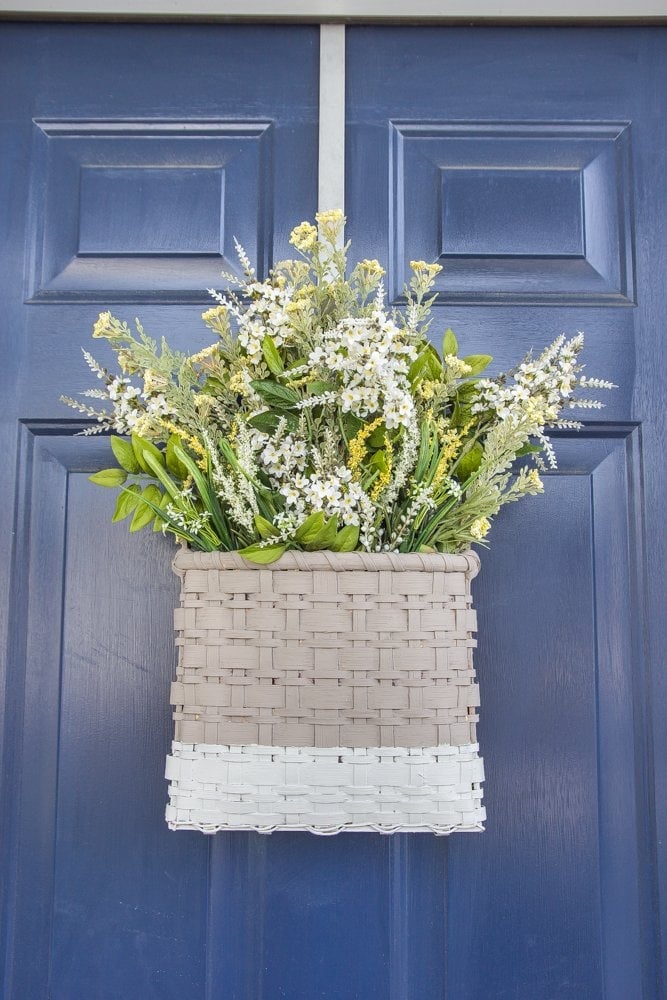 DIY Floral Door Basket and BIG NEWS! Bless'er House