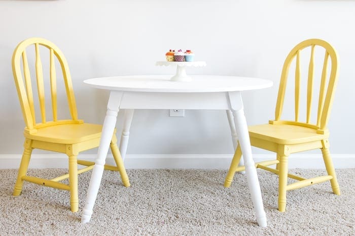 Sunny Yellow Play Table Makeover Bless Er House