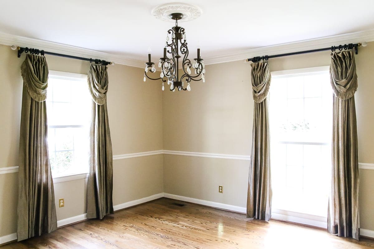 beige dining room before and after