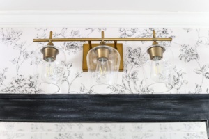 Aqua Meets Urban Powder Room Reveal - Bless'er House
