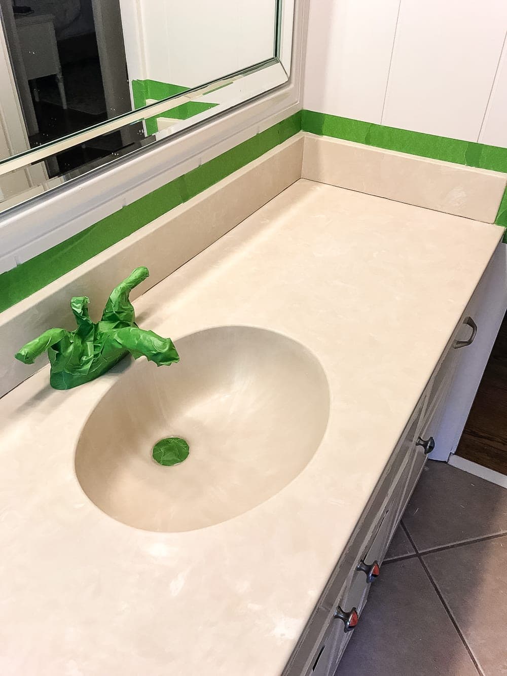 Diy Painted Bathroom Sink Countertop Bless Er House