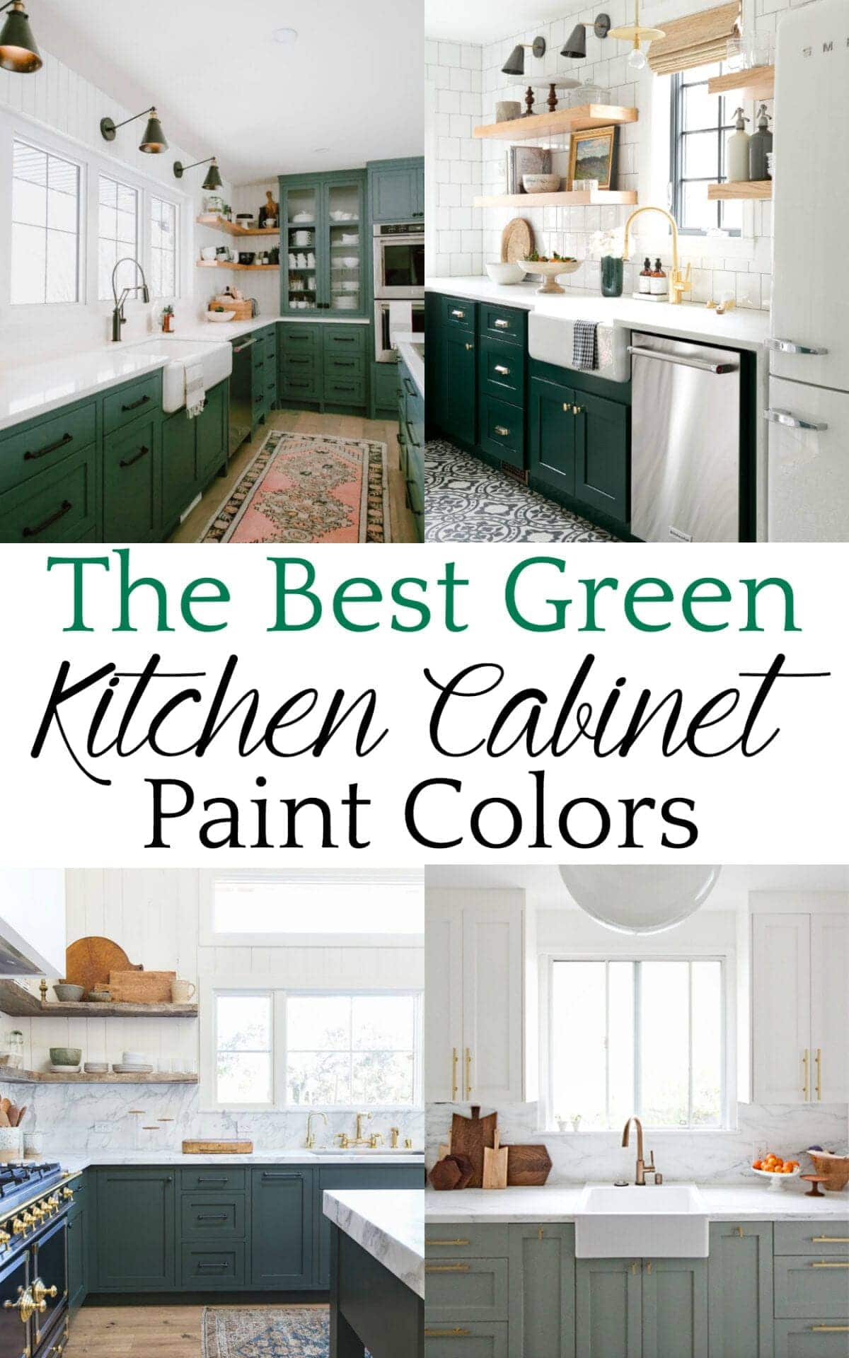 Green Kitchen Cabinet Inspiration - Bless'er House