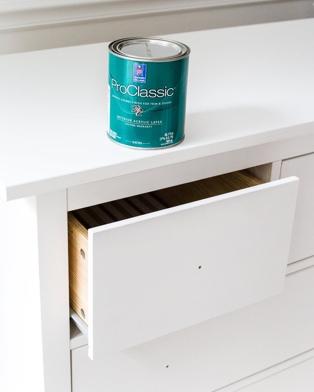 the perfect paint color match to an IKEA white dresser
