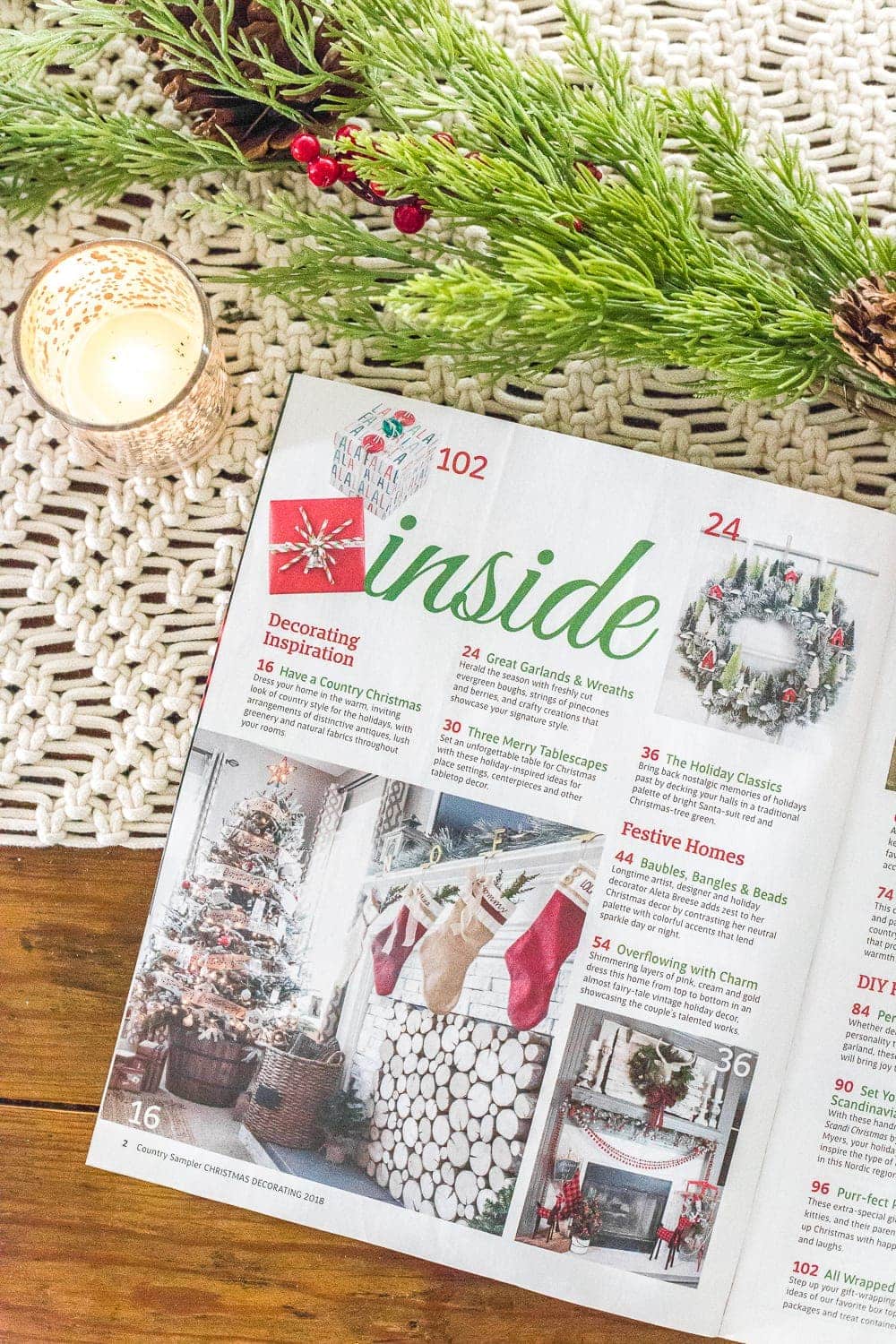 Christmas magazine feature Country Sampler | Country Christmas Decor