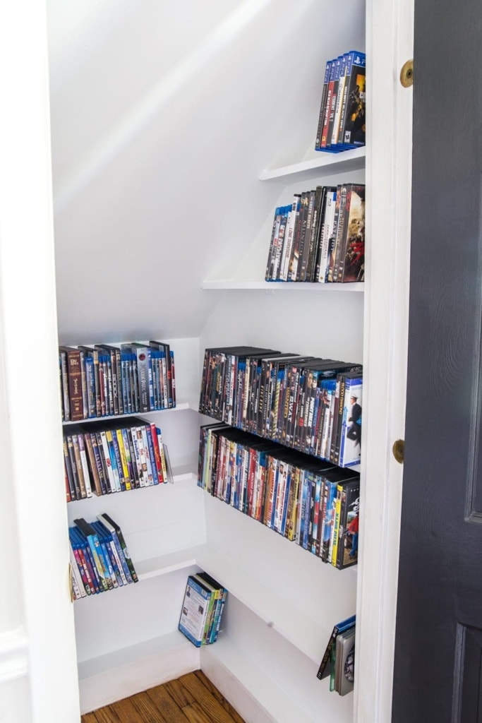 DIY DVD Storage Closet - Bless'er House