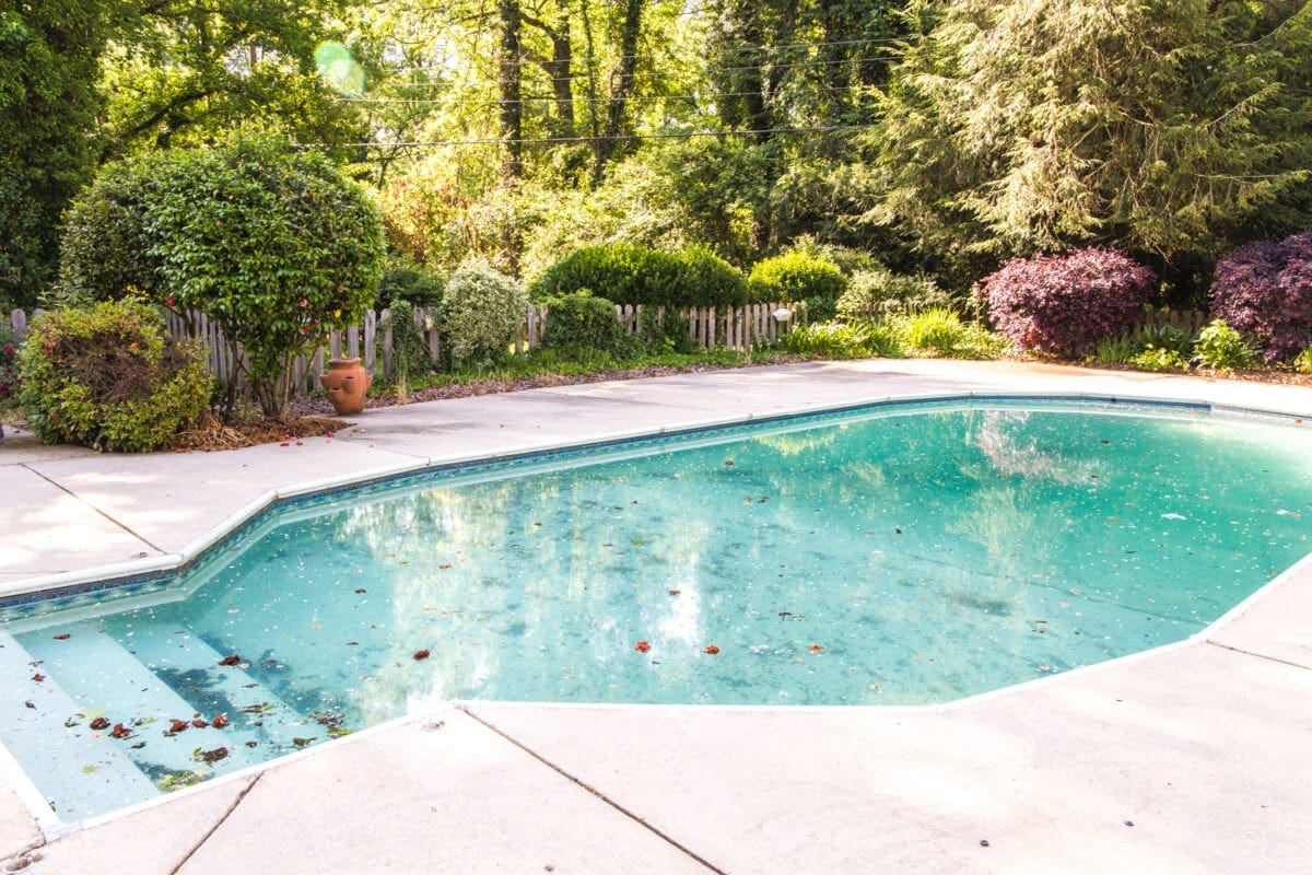 swimming pool before
