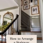 how to arrange a stairway gallery wall