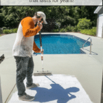 diy painted pool deck and patio
