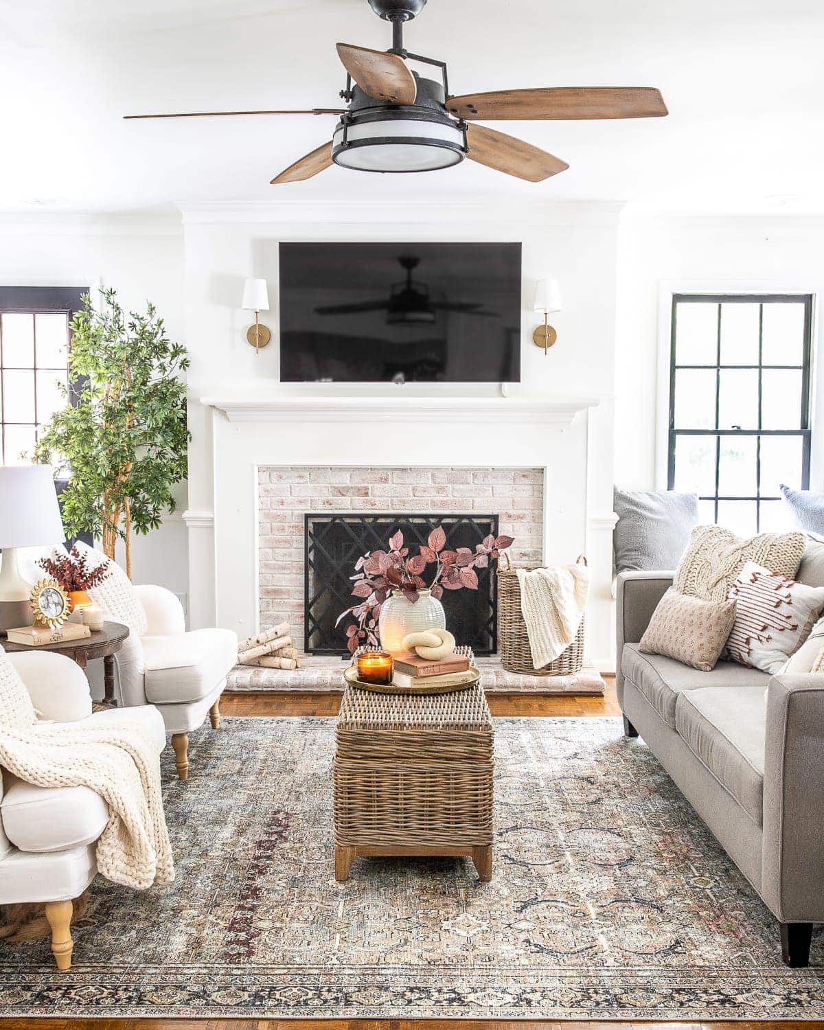 distribución de muebles de salón abiertos