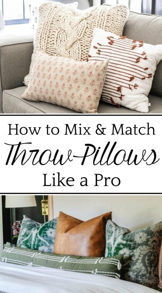 how to mix and match throw pillows