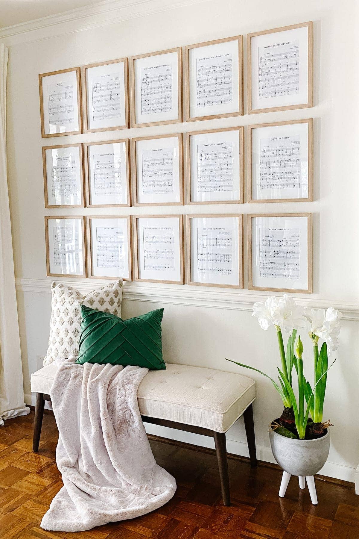sheet music gallery wall