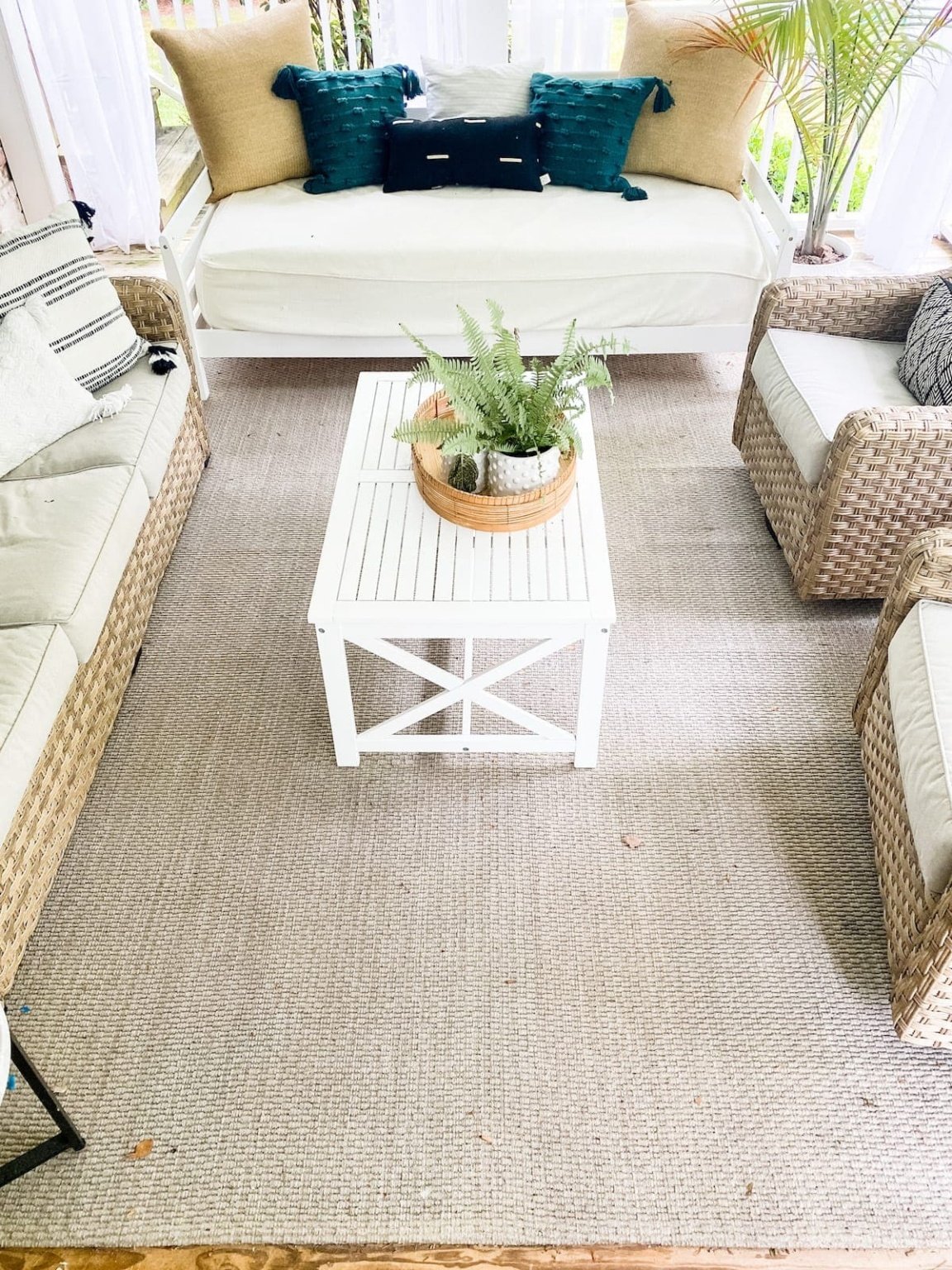 Floral Block DIY Outdoor Rug and How to Make a Stencil with Cricut