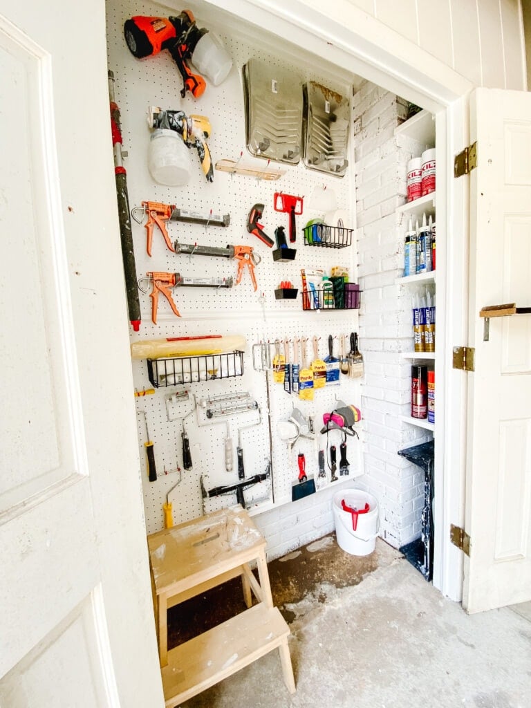 Organized Paint Storage Closet Ideas - Bless'er House
