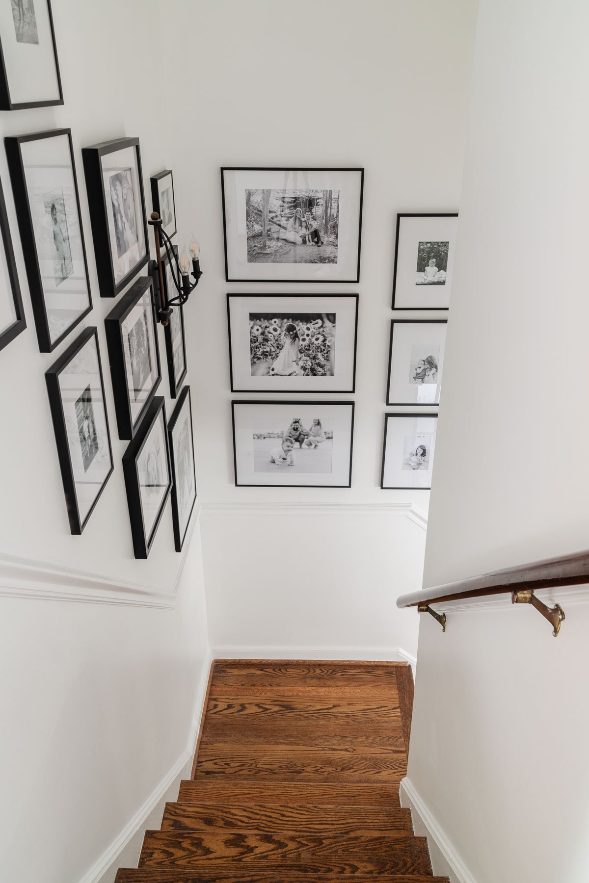 family stairway gallery wall