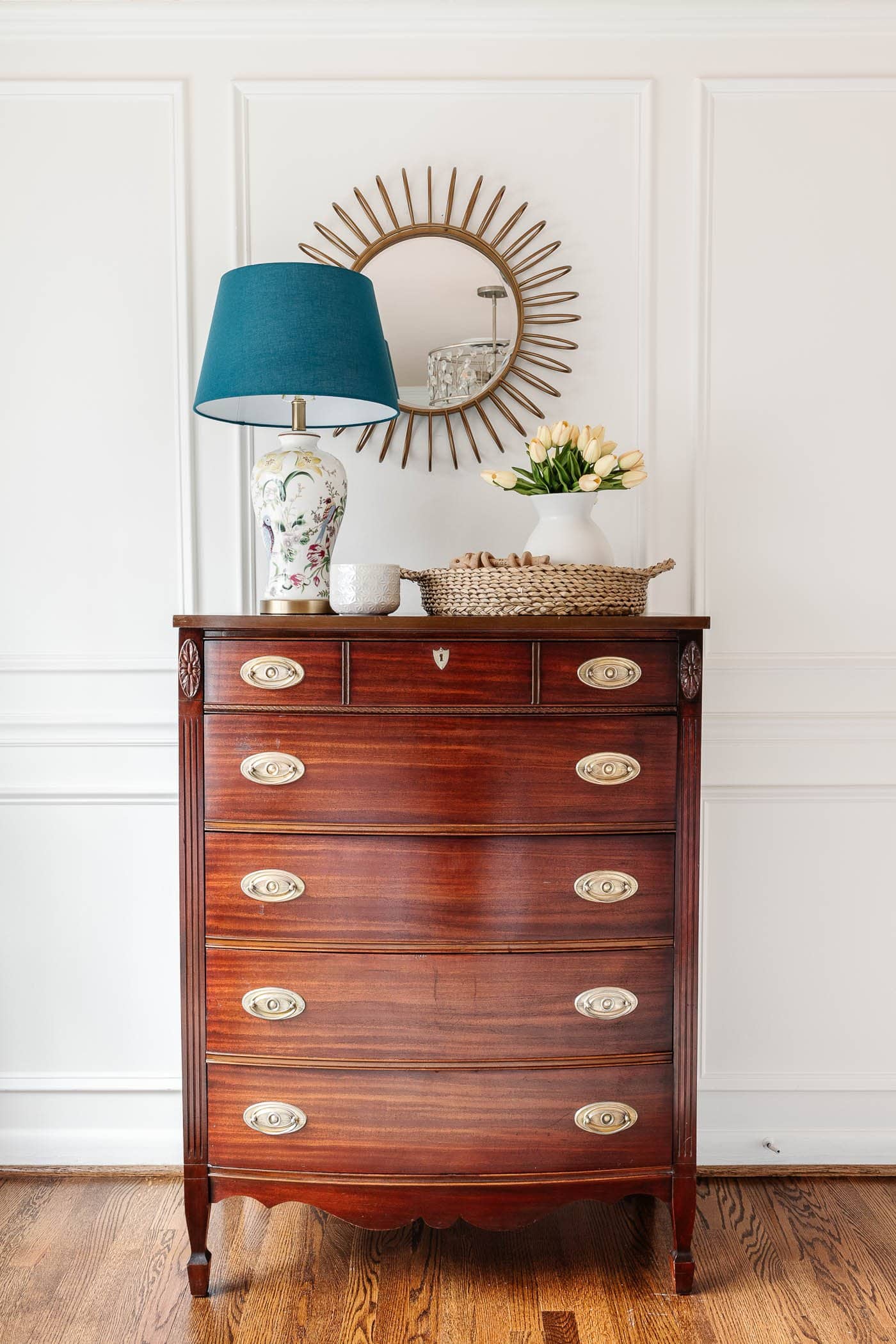 cleaned wood furniture in a girl's room