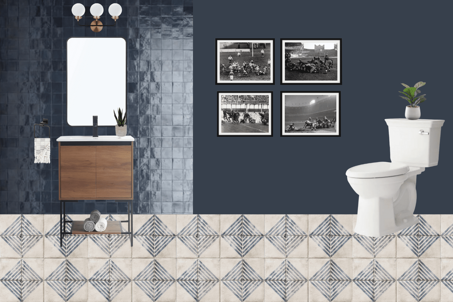 powder room mood board