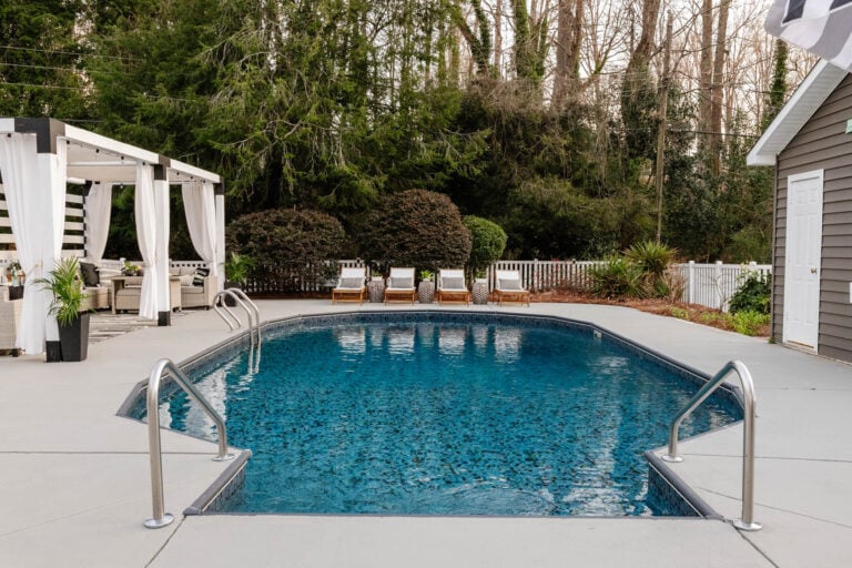DIY Painted Concrete Pool Deck and Patio That Lasts! Bless'er House