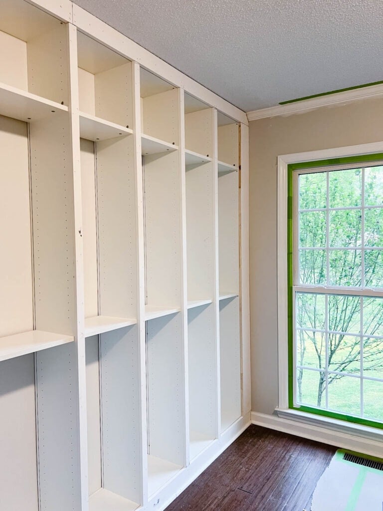 DIY Built In Bookshelves Using the IKEA Billy Bookcase Hack - Bless'er ...