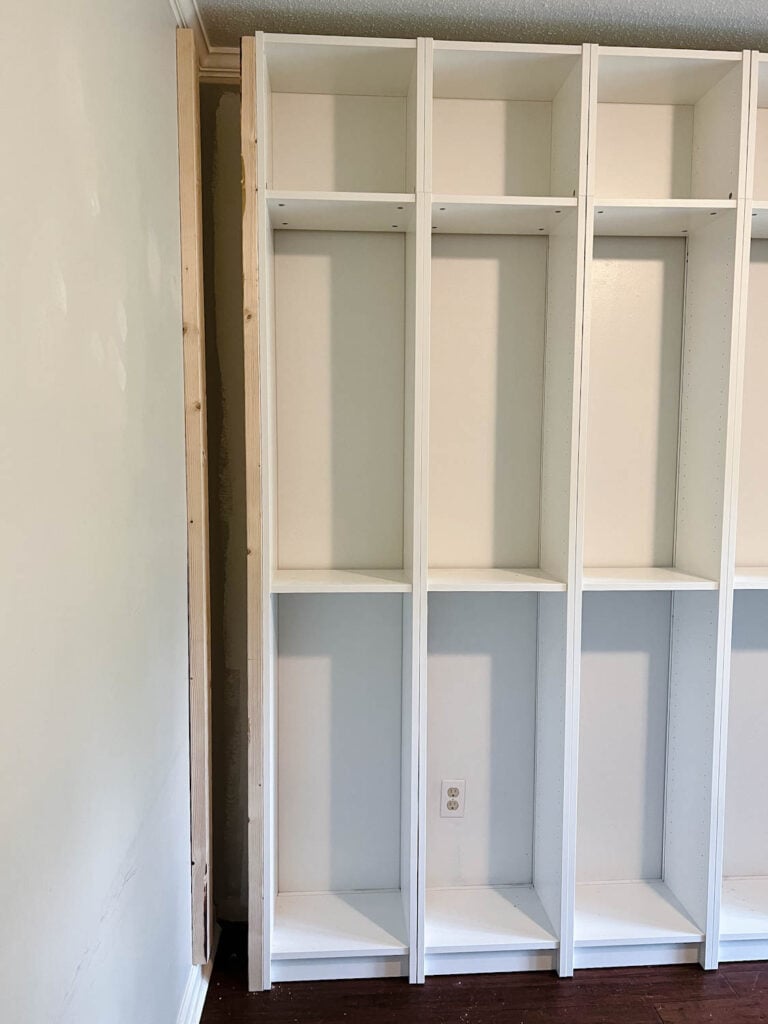 DIY Built In Bookshelves Using the IKEA Billy Bookcase Hack Grumps Place