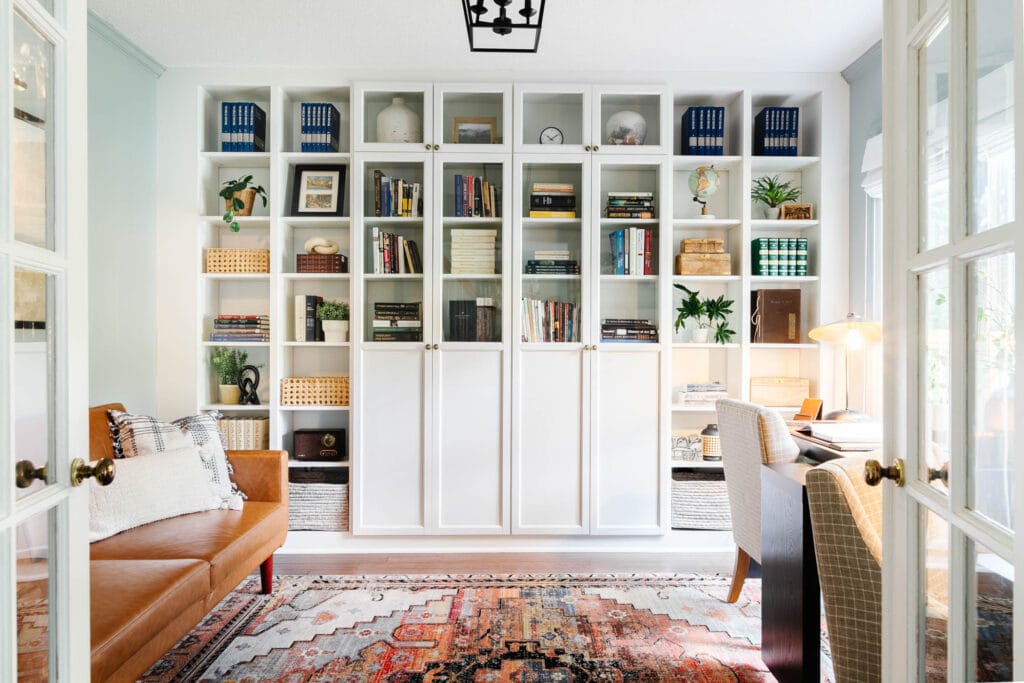 DIY Built In Bookshelves Using the IKEA Billy Bookcase Hack - Bless'er ...