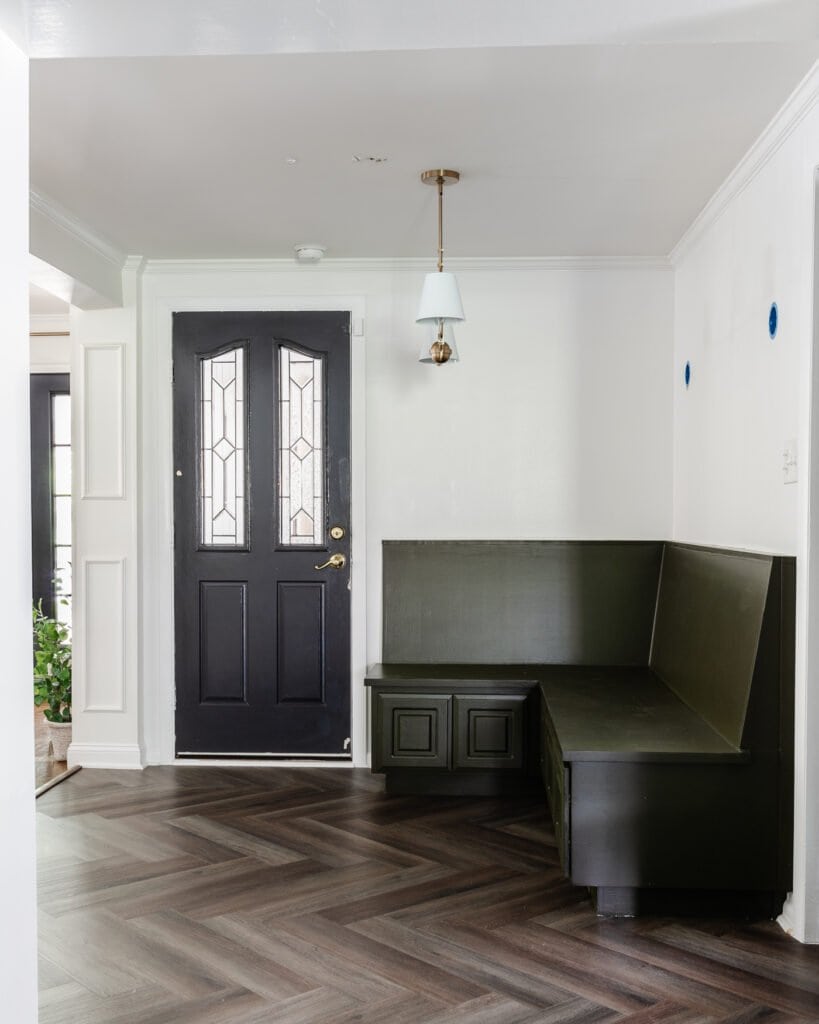 Corner Banquette Makeover + How to Redirect Air Vents Under