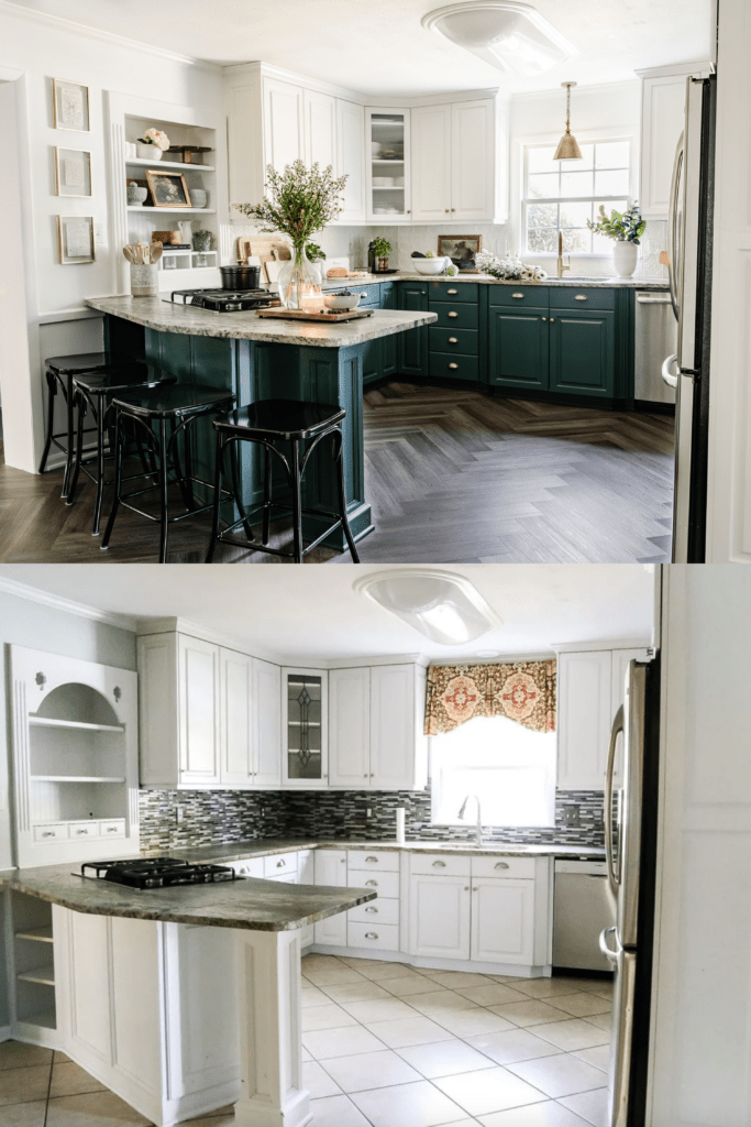 Corner Breakfast Nook and Kitchen Refresh Before and After! - Bless'er ...