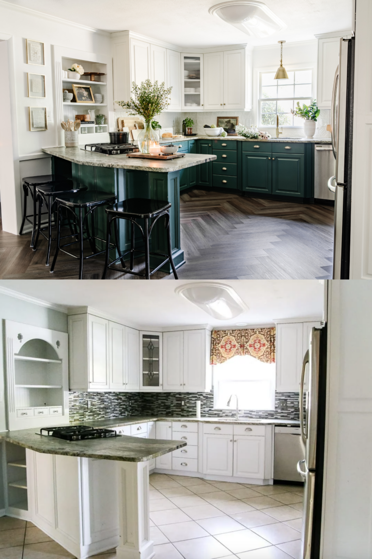 Corner Breakfast Nook and Kitchen Refresh Before and After! - Bless'er ...