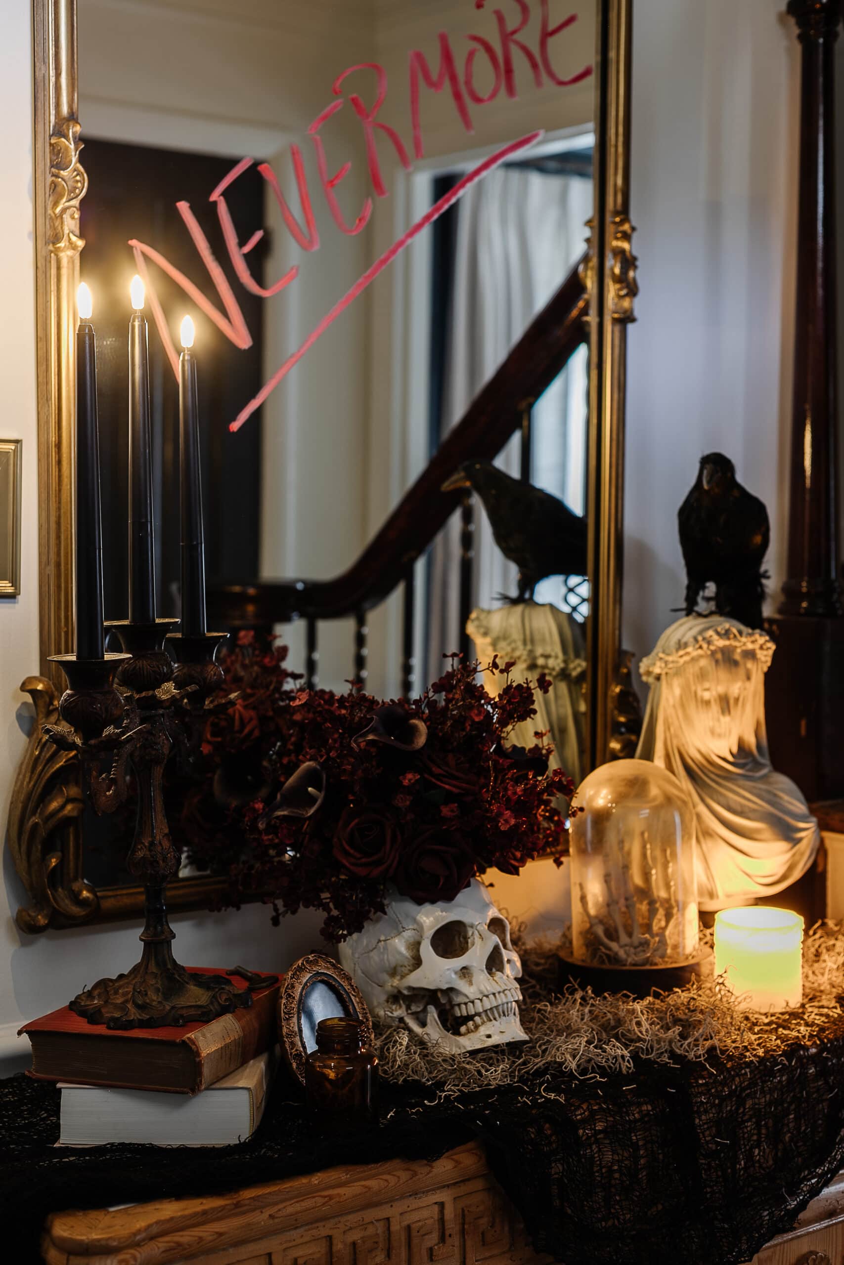 DIY Haunted House Halloween Decor In The Entryway Idiom Studio