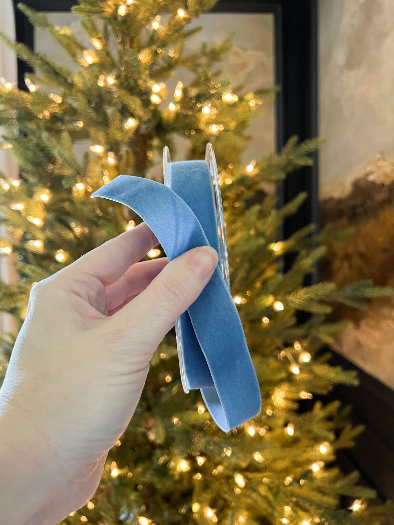 How to Put Christmas Tree Ribbon Decorations on Trees - Bless'er House