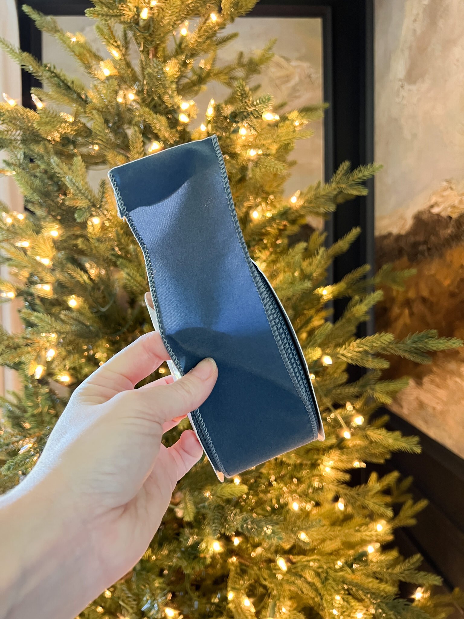 How to Put Christmas Tree Ribbon Decorations on Trees Bless'er House