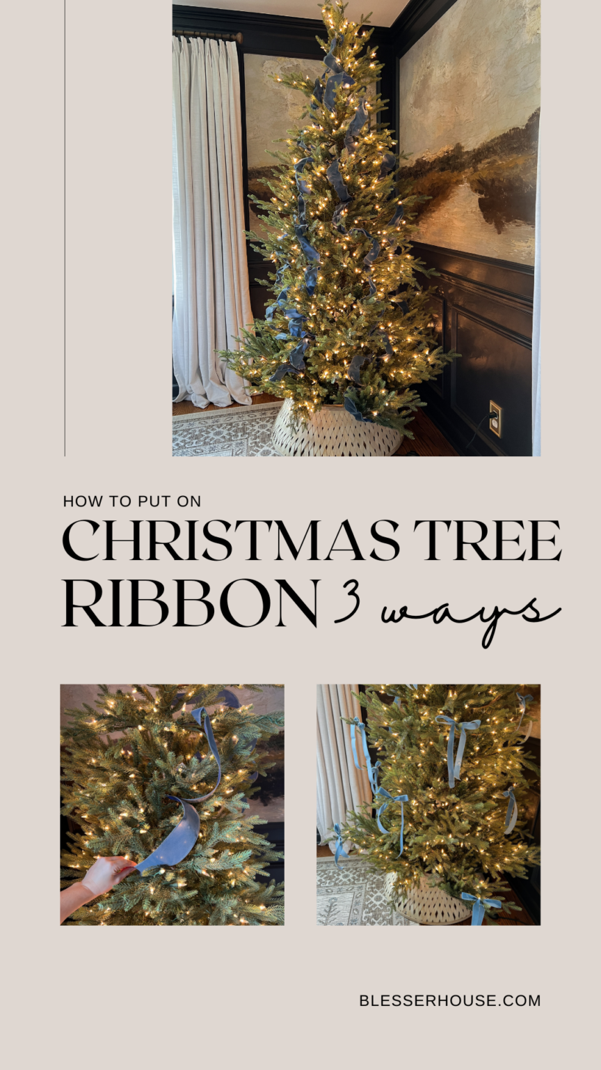 How to Put Christmas Tree Ribbon Decorations on Trees Bless'er House