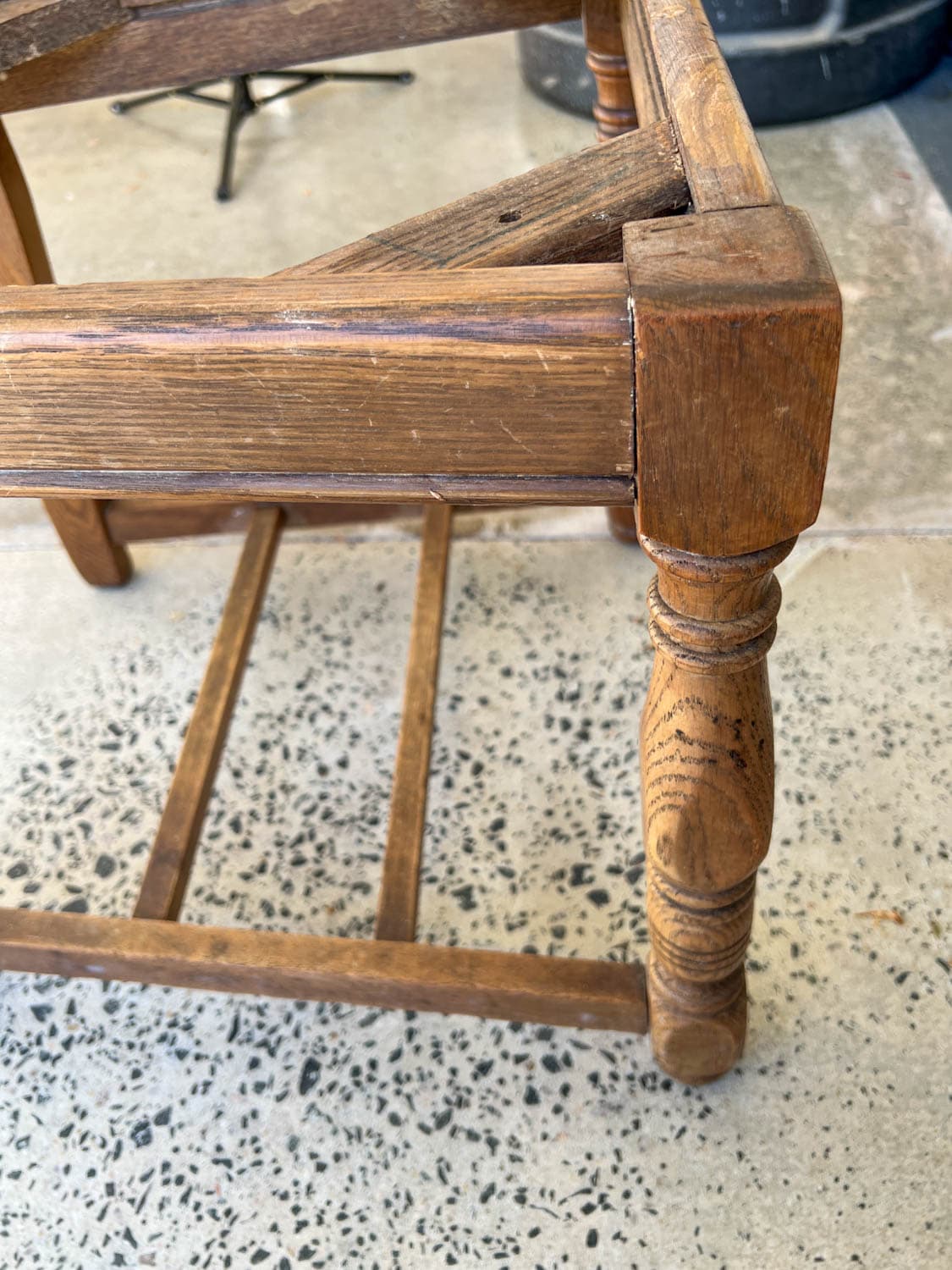How to Refinish Wood Furniture Without Stripping | Desk Chair Makeover ...