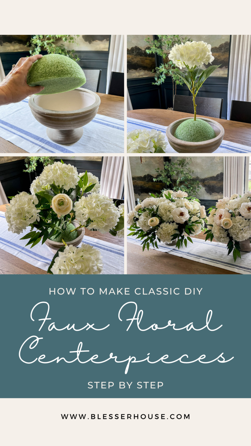 Simple DIY Flower Arrangement Using Faux Florals Bless'er House
