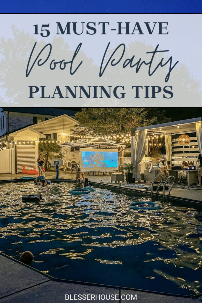 swim party planning tips and backyard party planning checklist
