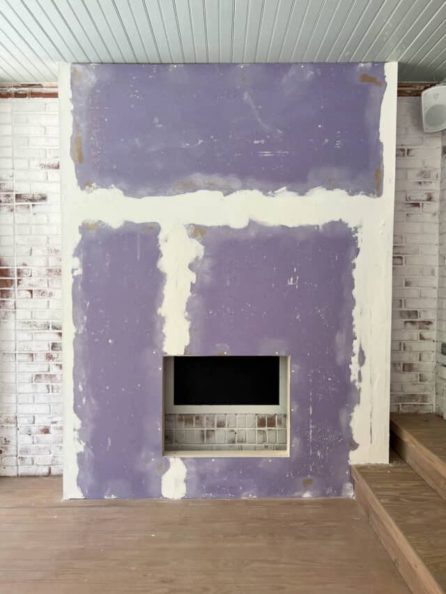 Easy DIY Plaster Fireplace With Electric Insert - Bless'er House