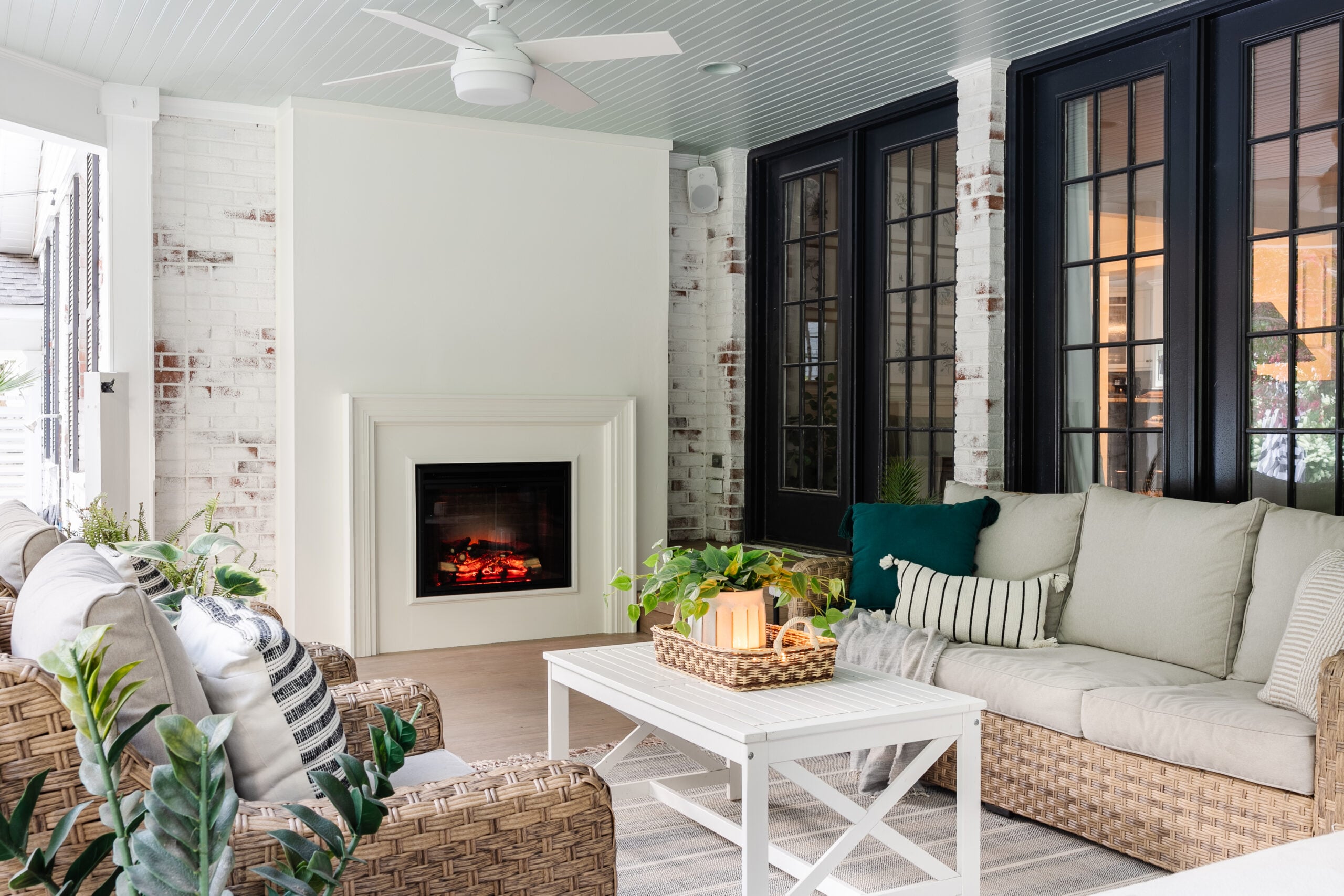 Easy DIY Plaster Fireplace With Electric Insert - Bless'er House