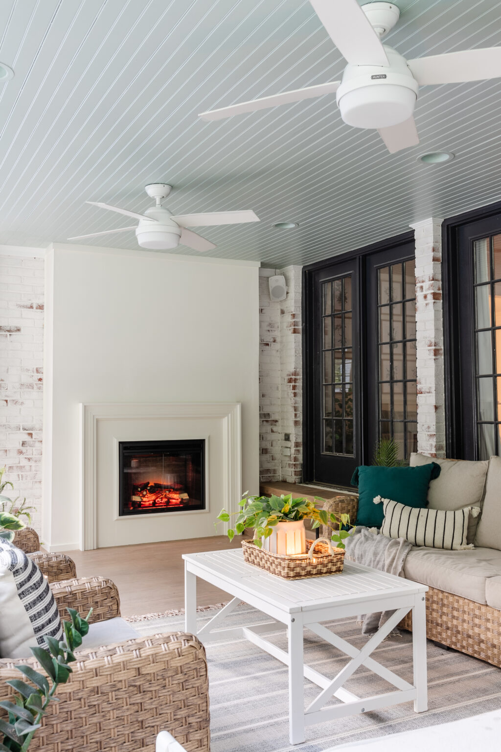 Easy DIY Plaster Fireplace With Electric Insert - Bless'er House