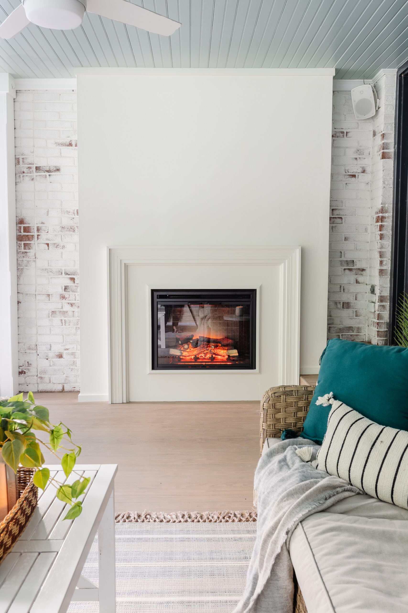 diy plaster electric fireplace