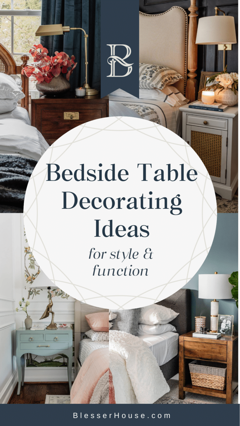 Simple Bedside Table Decor Ideas - Bless'er House