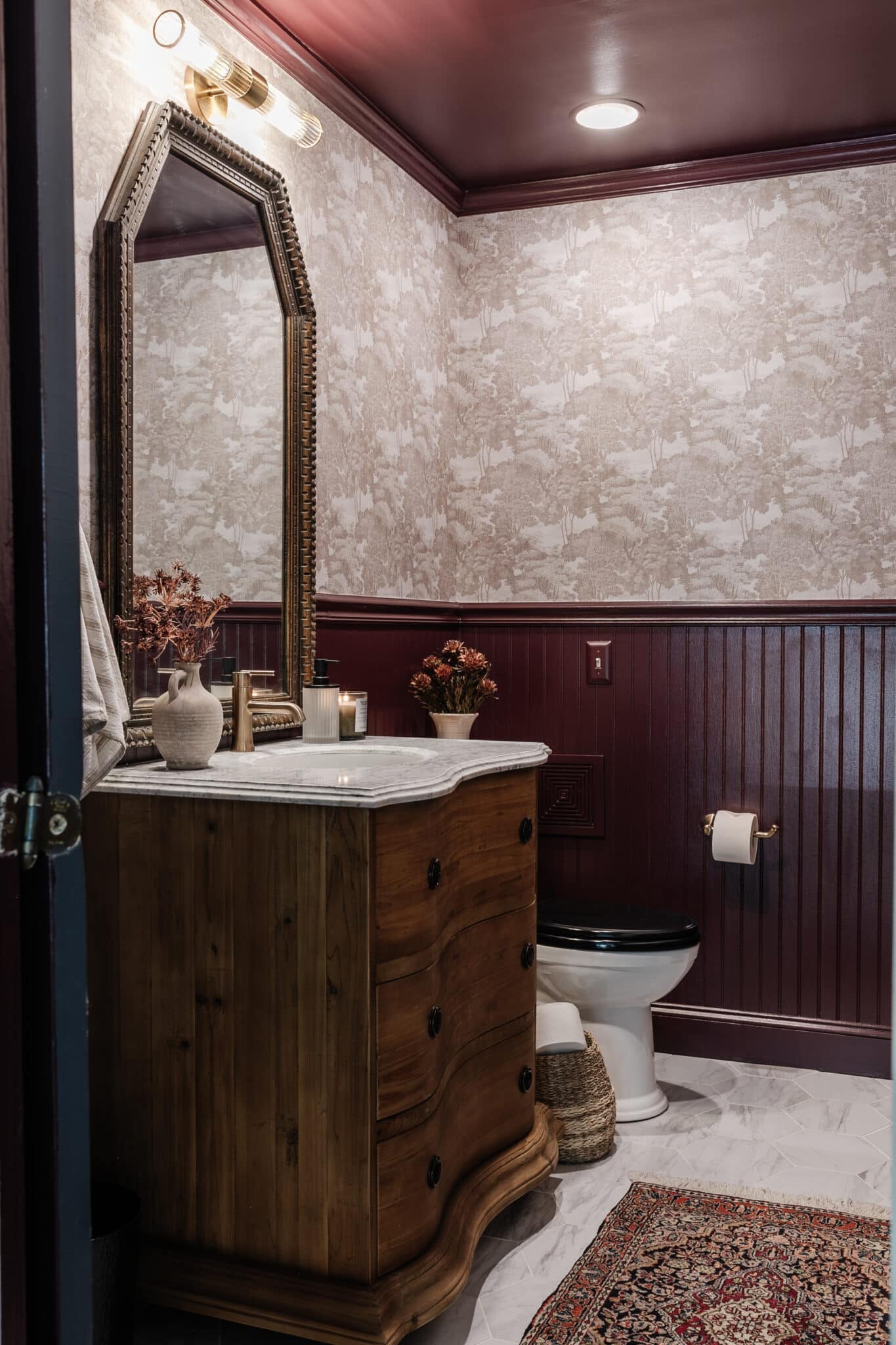 DIY Half Bath Makeover in a Windowless Space - Bless'er House