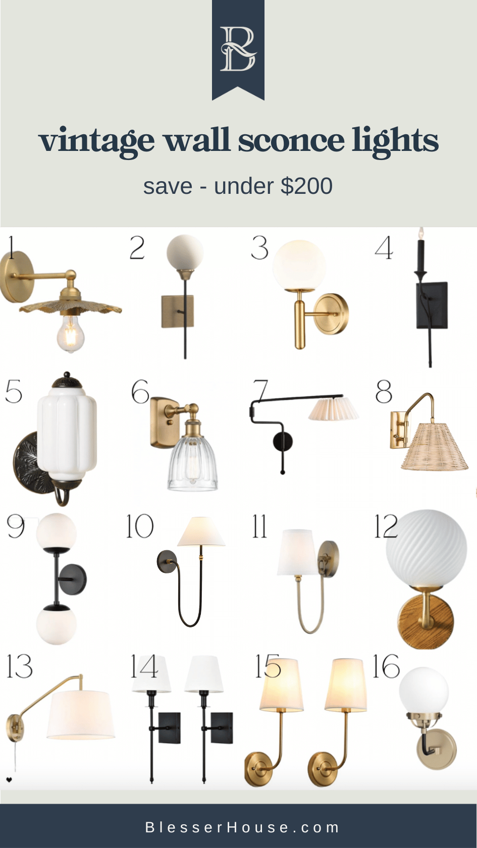 vintage wall sconces