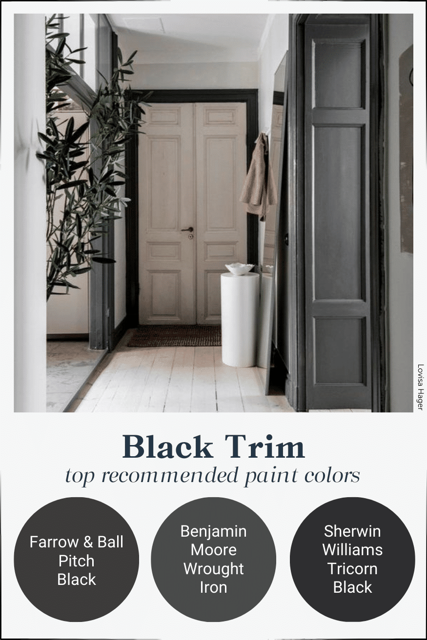 black contrast trim paint colors