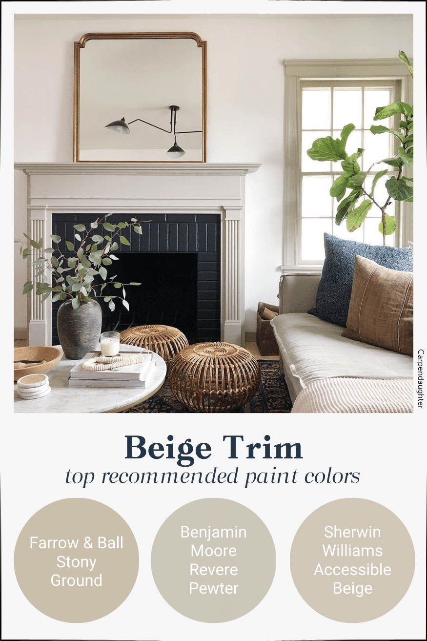 beige contrast trim paint colors