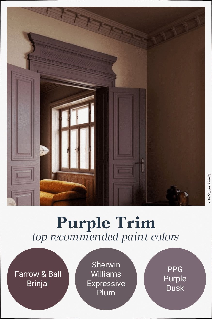purple contrast trim paint colors