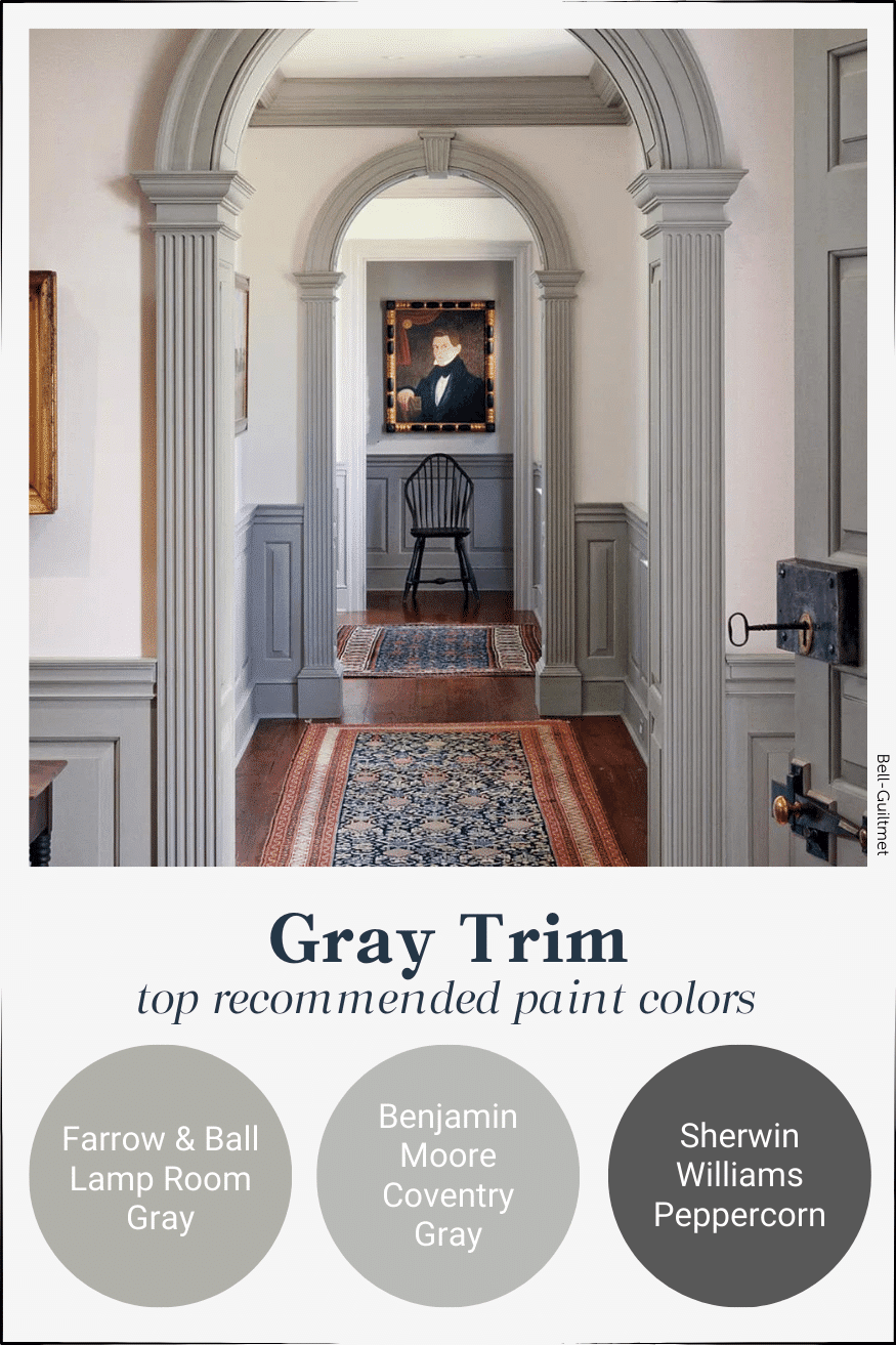 gray contrast trim paint colors