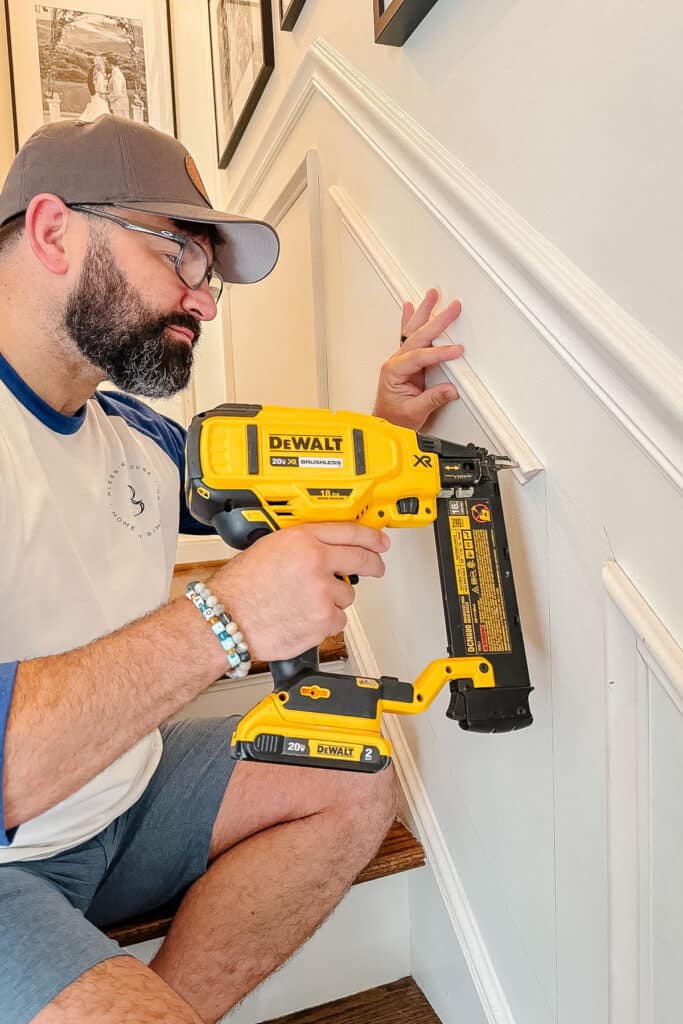 How to Install DIY Stair Wainscoting the Easy Way - Bless'er House
